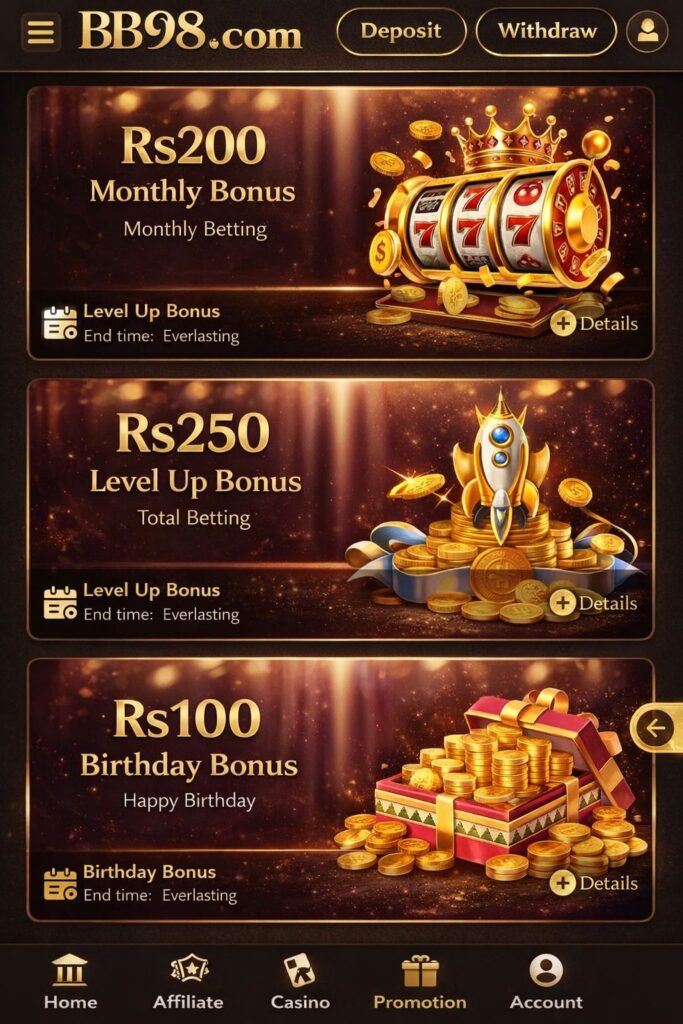 BN98 Game app main page