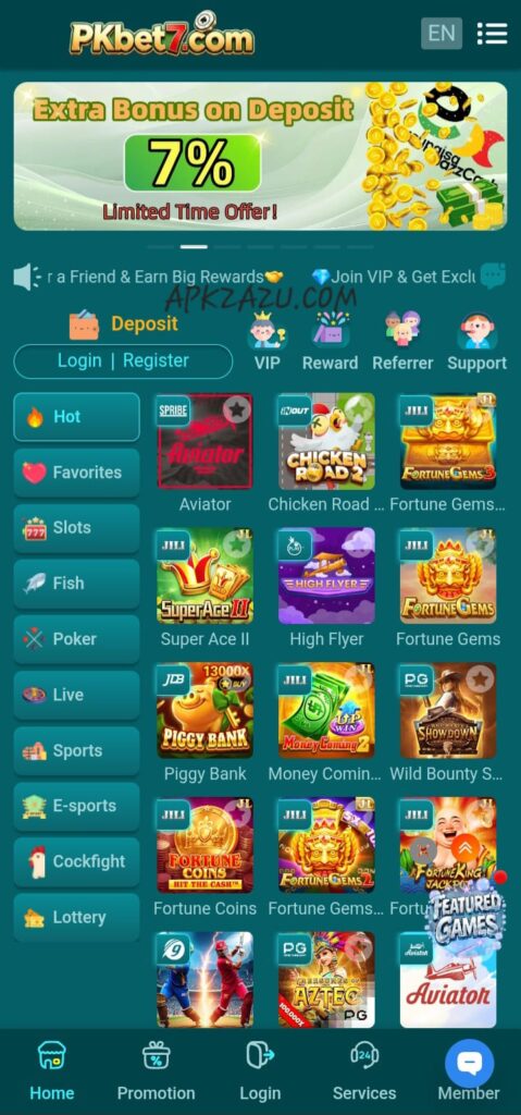 PK bet7 game